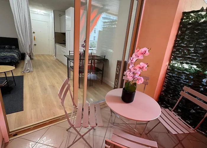 Juan-les-pins Clim-plage 200m -piscine Apartment Antibes